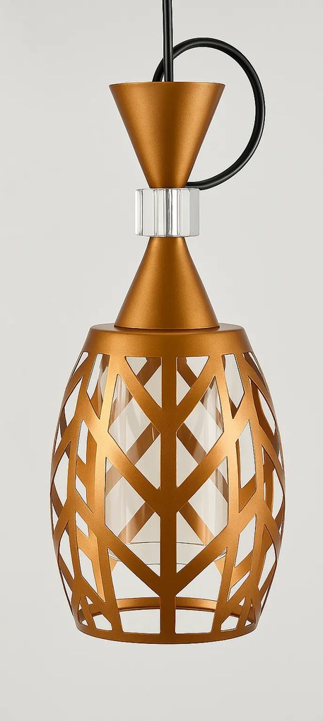 Lampa sufitowa metalowa loft klosz wisząca AT12-3SZ-Gold