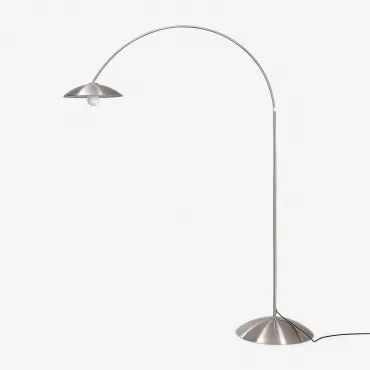 Żelazna Lampa Podłogowa Ogrodowa Lomira Chrome - Sklum