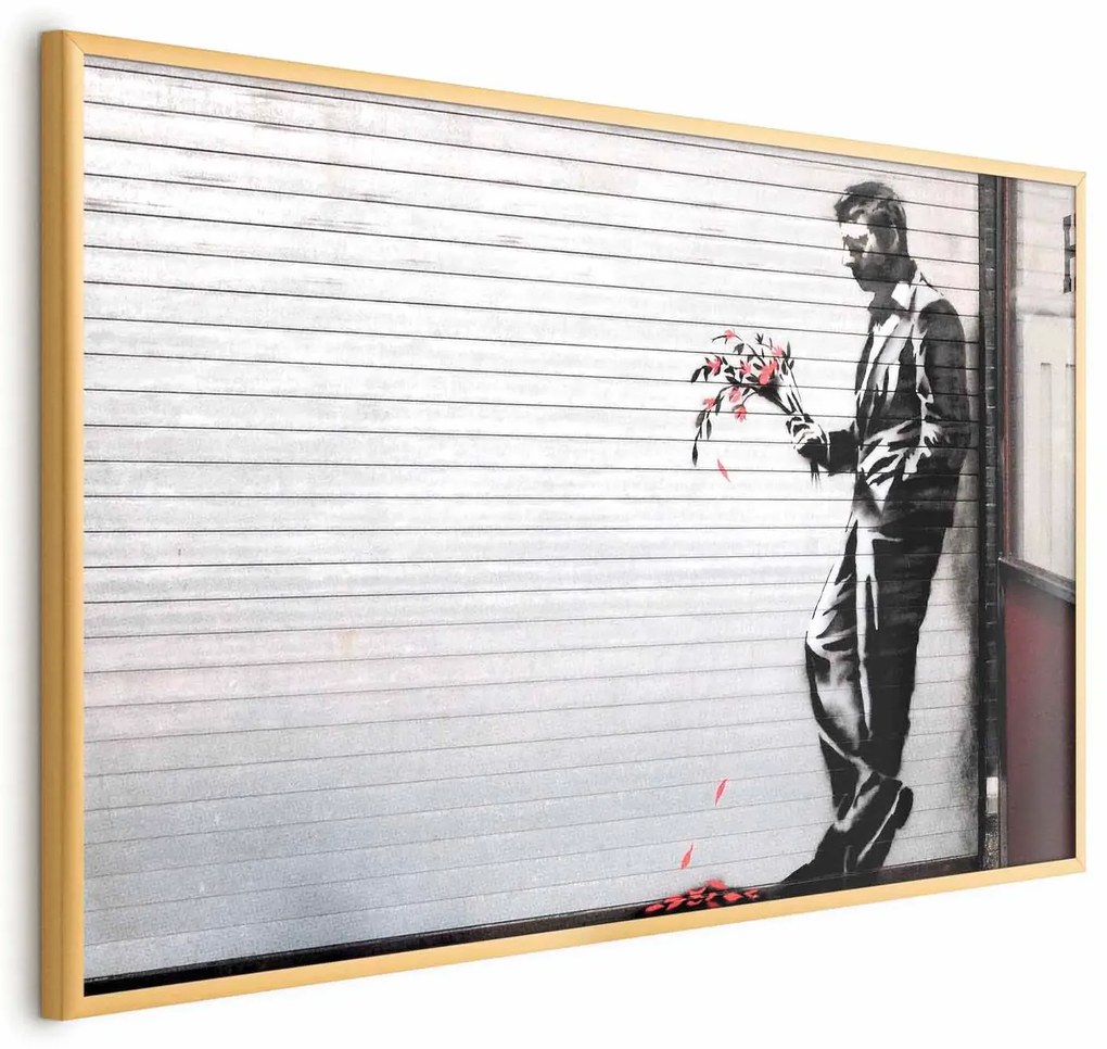 Plakat Zakochany 42x29,7 cm z ramą złotą bez marginesu ARTGEIST B