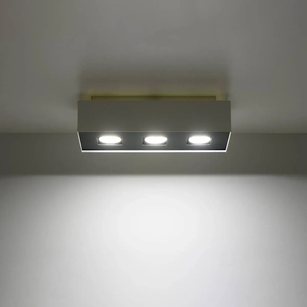 Plafon MONO 3 biały/czarny SOLLUX  LIGHTING