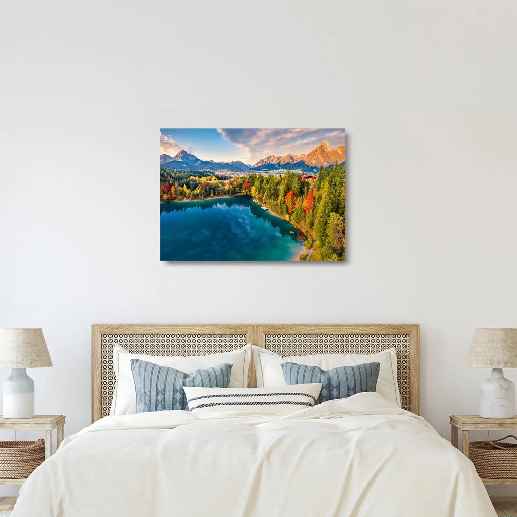 Obraz na szkle - Jezioro Urisee, Austria (70x50 cm)