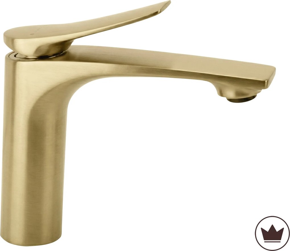 Bateria Umywalkowa REA Vision Złota Szczotkowana Niska