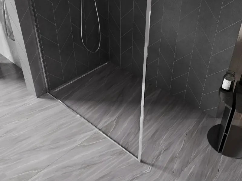 Mexen Kioto-F ścianka prysznicowa Walk-in z ramką 170 x 202 cm, transparent 8 mm, chrom - 800-170-104-01-00