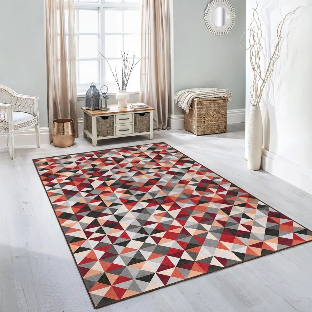 Czerwono-szary chodnik odpowiedni do prania 80x200 cm Ignite – Mila Home