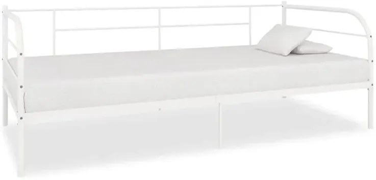 Białe metalowe łózko pojedyncze 90x200 cm B9-Z35