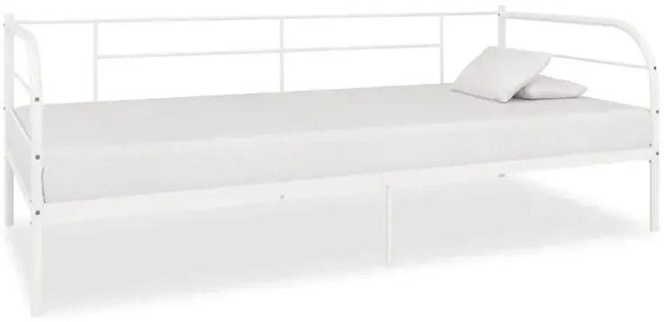 Białe metalowe łózko pojedyncze 90x200 cm - Lucpa