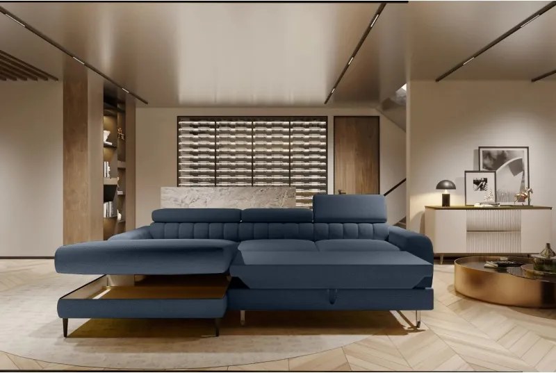 Narożnik NAVAS S z funkcją spania tkanina Promocyjna CURIO 78 WERSAL