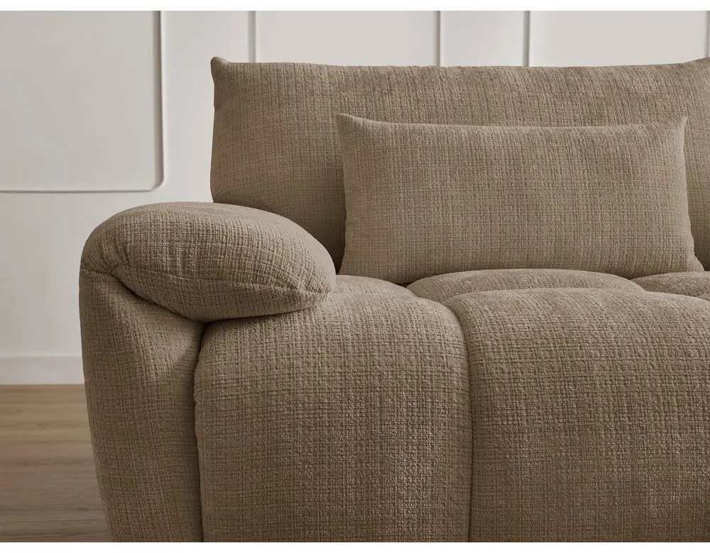 Brązowa sofa z tkaniny szenilowej 264 cm Ivane – Bobochic Paris