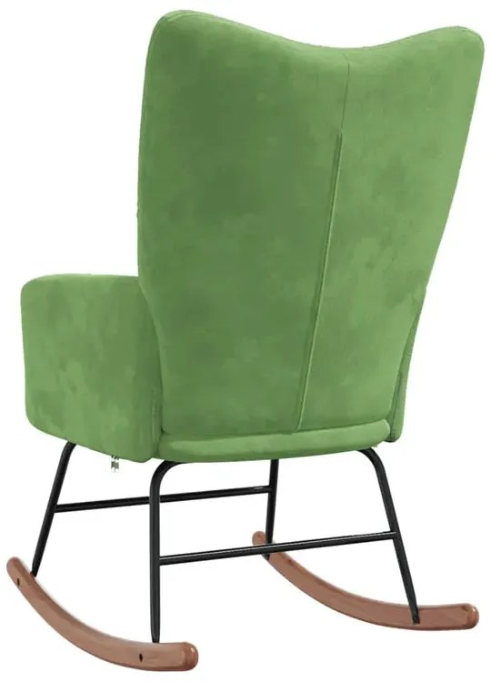 Jasnozielony fotel bujany z podłokietnikami T9-E02
