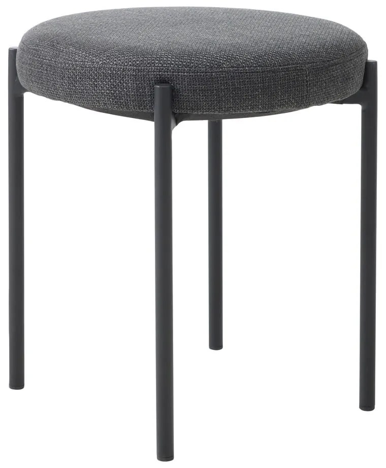 Ciemnoszary metalowy stołek Pelican – Unique Furniture