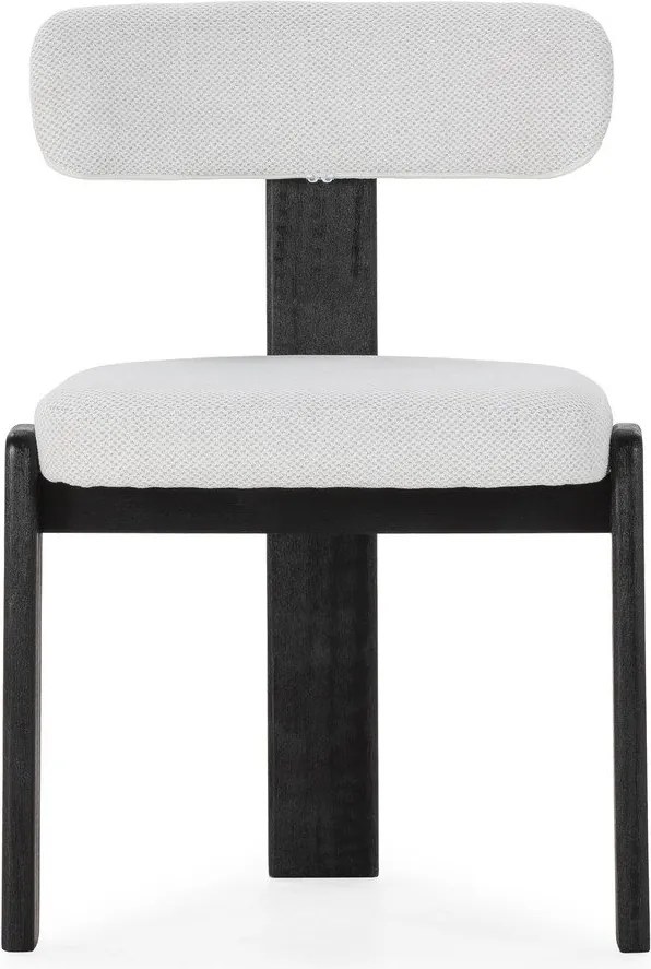 Czarne/jasnoszare tapicerowane krzesła zestaw 2 szt. Nadia – MOME