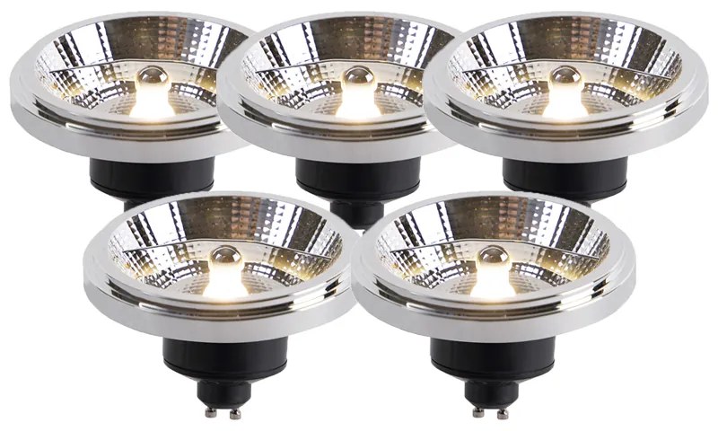 Zestaw 5 żarówek LED GU10 ściemnialnych AR111 11W 810lm 2700K
