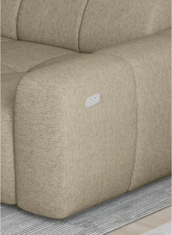 Narożnik ENZO S układ L z elektryczną regulacją siedziska Lewostronny z funkcją spania w ktaninie SORELLA 05 WERSAL