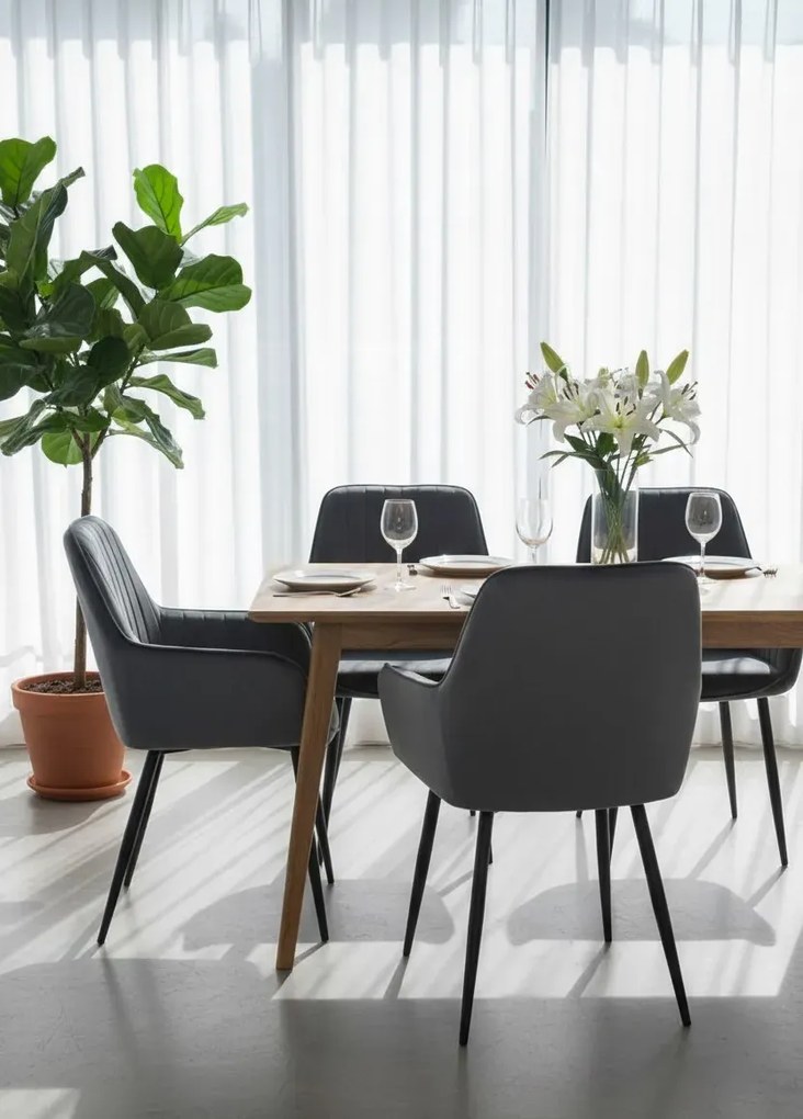 Welurowe szare tapicerowane krzesło metalowe A5-S69