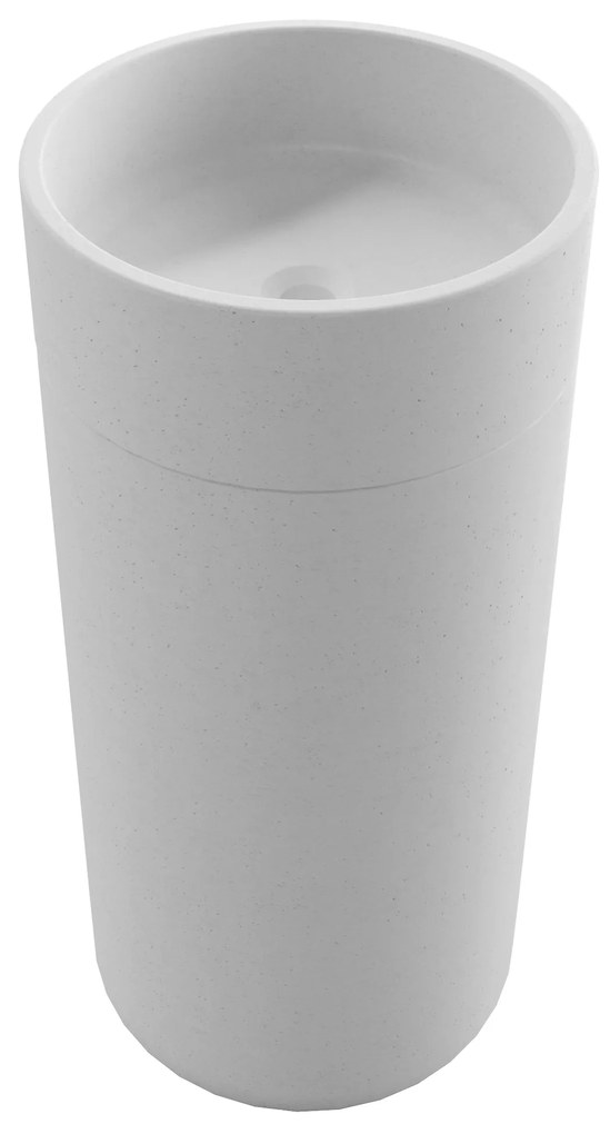 Umywalka betonowa wolostojąca bez otworu na baterię DELIS | Różne kolory : Kolor - Biały (beton)