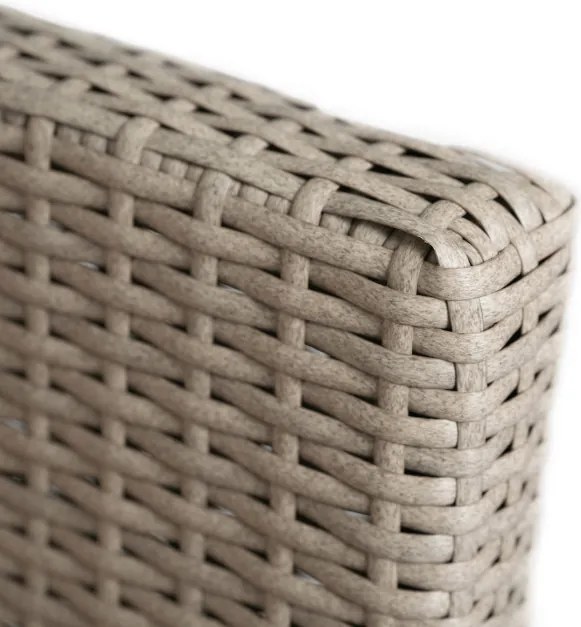 Zestaw Mebli Ogrodowych COLORADO Beżowy Sofa Pufy Stolik Tarasowy Technorattan Nowoczesny