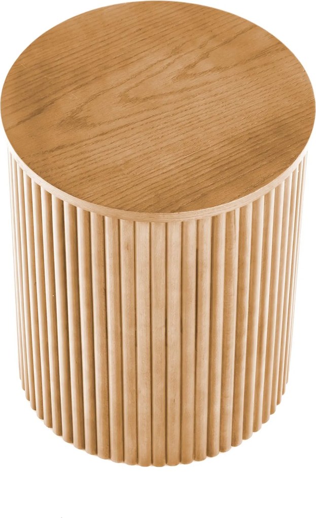 Stolik kawowy okrągły Tamis 40 cm - naturalny