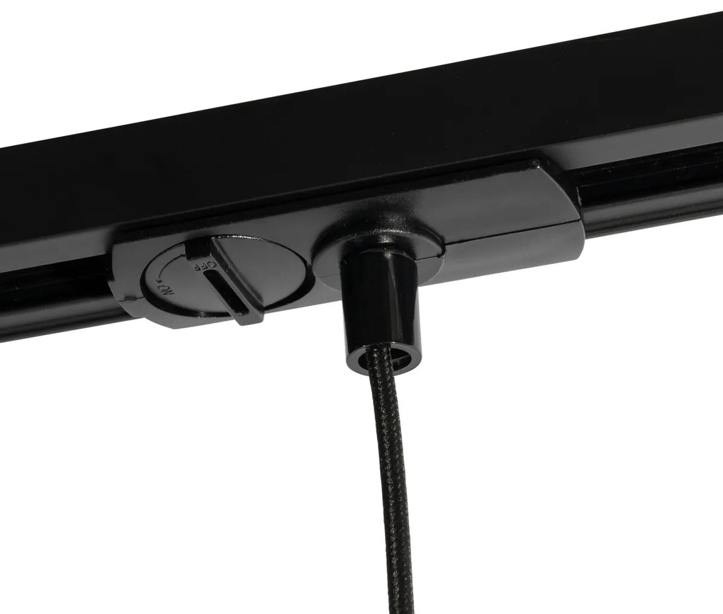 Nowoczesny system szynowy z 5 lampami wiszącymi, ciemny brąz, 1-fazowy - Iconic Lloyd Nowoczesny Oswietlenie wewnetrzne