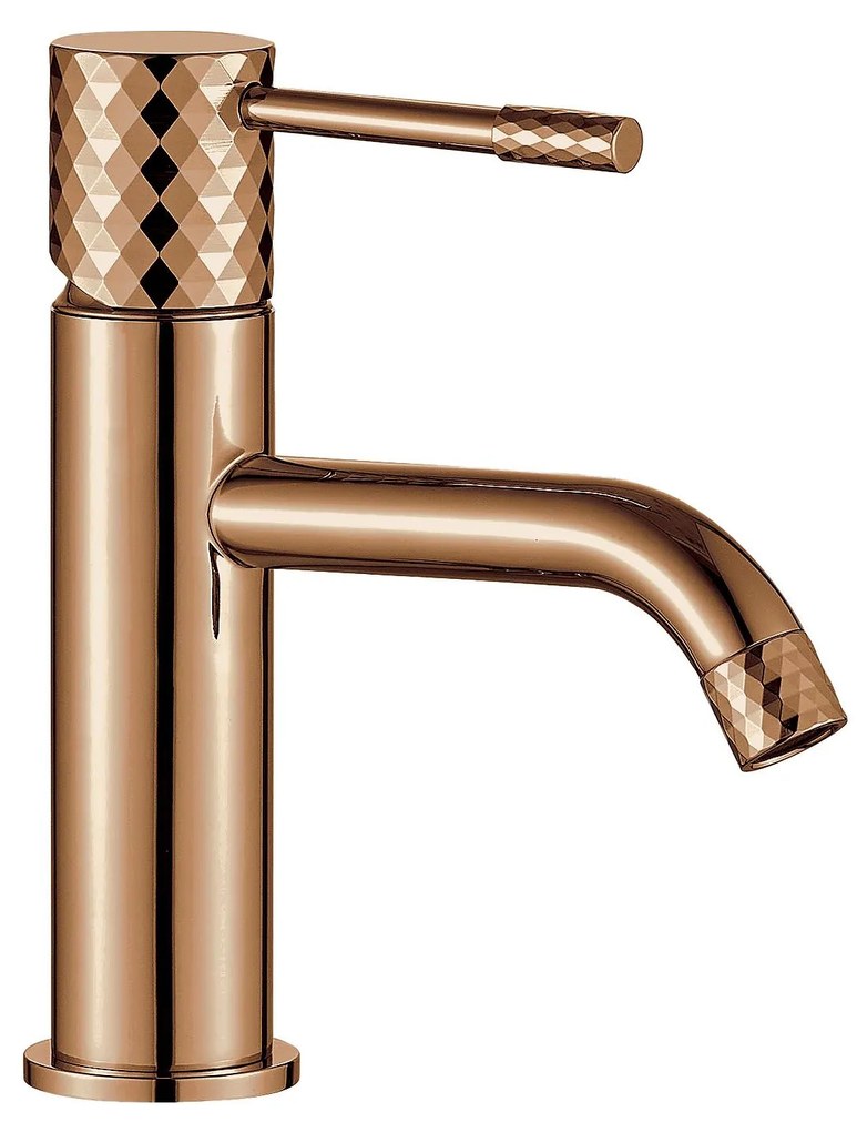 Bateria umywalkowa Rea Lungo Diamond Miedź Niska