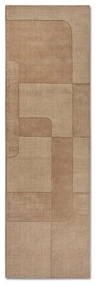 Beżowy wełniany chodnik tkany ręcznie 80x250 cm Charlotte – Villeroy&amp;Boch