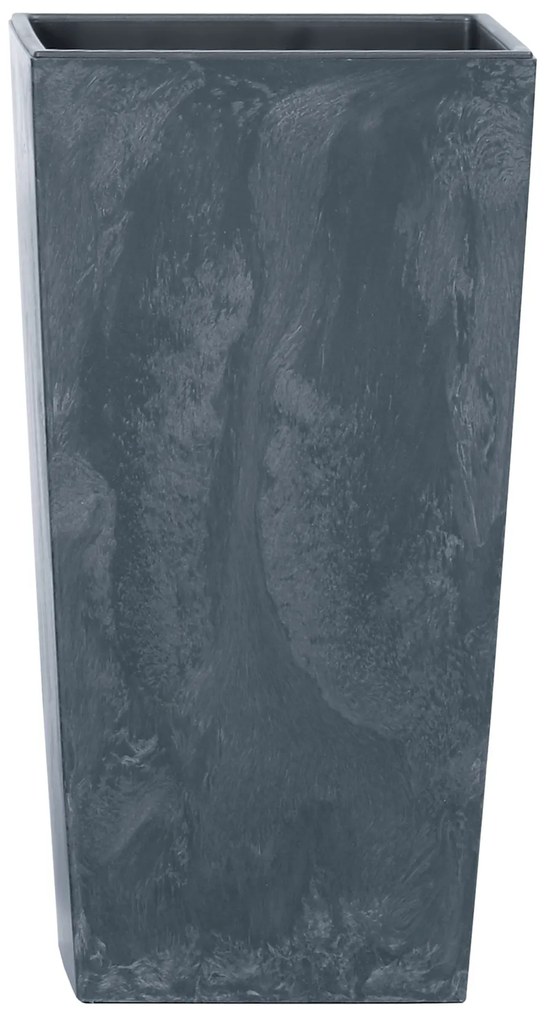 Donica ogrodowa z wkładem Urbi Square Beton Effect 26,5 x 26,5 x 50 cm antracytowy PROSPERPLAST