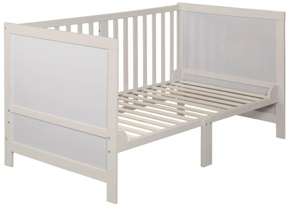 Szare łóżeczko z regulowaną wysokością 70x140 cm Easy Sleep – Roba