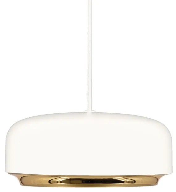 Biała lampa wisząca LED z metalowym kloszem ø 22 cm Hazel mini – UMAGE