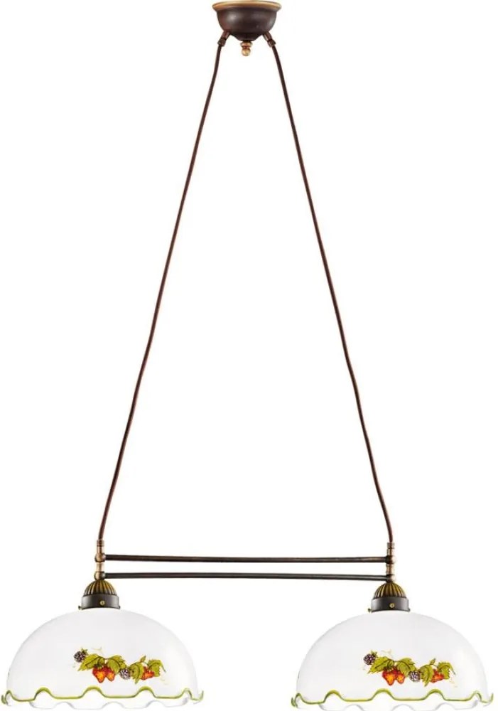 Kolarz 731.82.114 - Żyrandol na lince NONNA 2xE27/75W/230V wino/truskawka