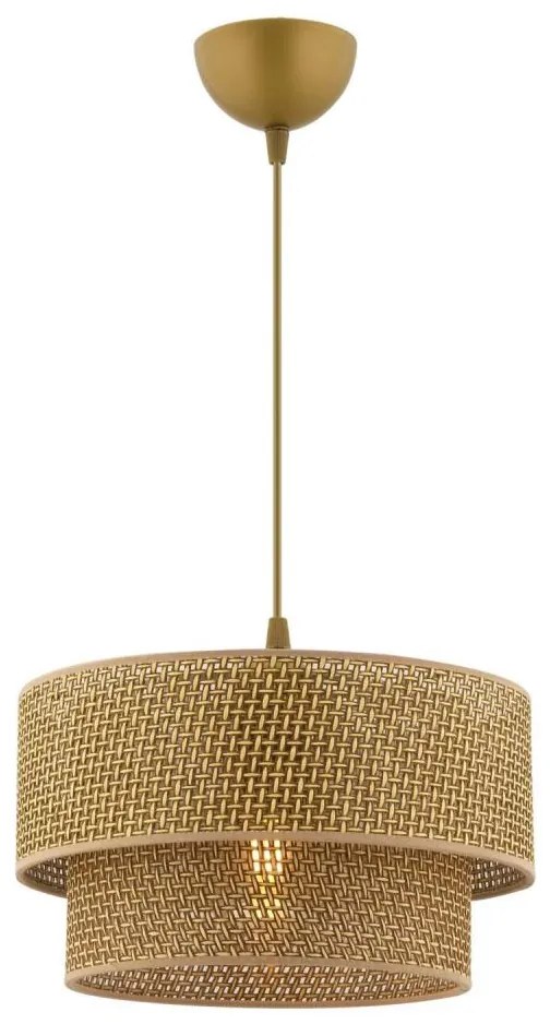 Lampa wisząca na przewodzie ECHO 1xE27/60W/230V brązowa