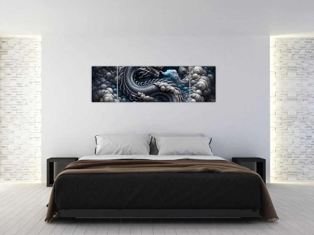 Obraz – Smok w dymie (170x50 cm)
