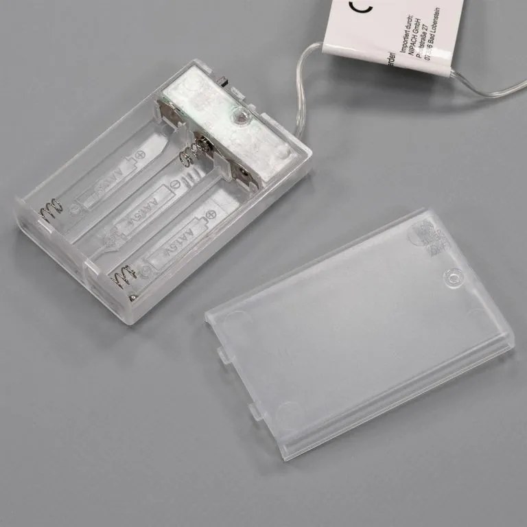 Oświetlenie LED srebrny przewód, zestaw 2 szt, ciepła biel,