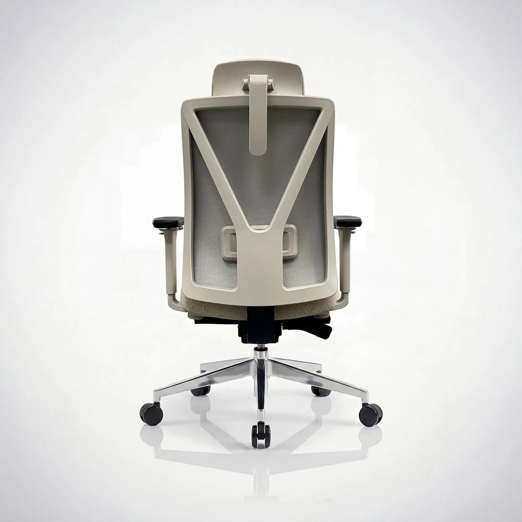 Fotel biurowy ergonomiczny jasnobeżowy VECTOR