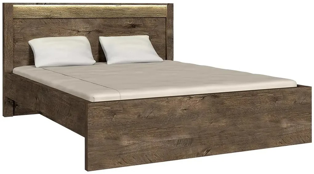 Komplet mebli do sypialni w dekorze jesion ciemny C8-N42