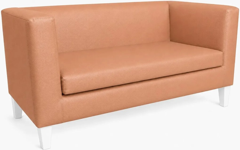 Sofa Monaco : Kolor nogi - Biała, Kolor tkaniny - EKO-SKÓRA - 14D, Typ tkaniny - Eko-skóra , Wysokość nogi - 15 cm