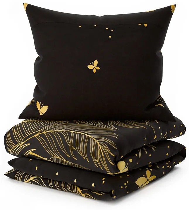 PrzytulneMieszkanie.pl PrzytulneMieszkanie.pl Pościel z mikrowłókna VISATA czarna Rozmiar pościeli: 70 x 80 cm | 140 x 200 cm