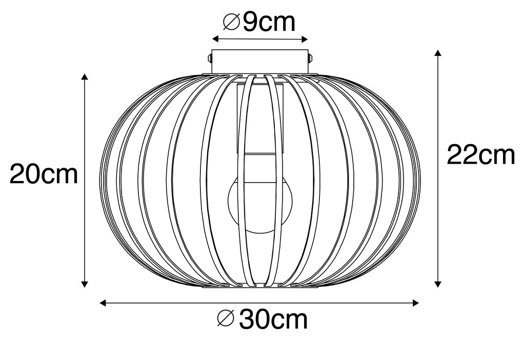 Designerska lampa sufitowa biała 30 cm - JohannaDesignerski Oswietlenie wewnetrzne