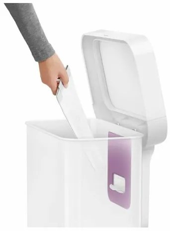 Simplehuman Pedałowy kosz na śmieci 55 l, biały, 55 l
