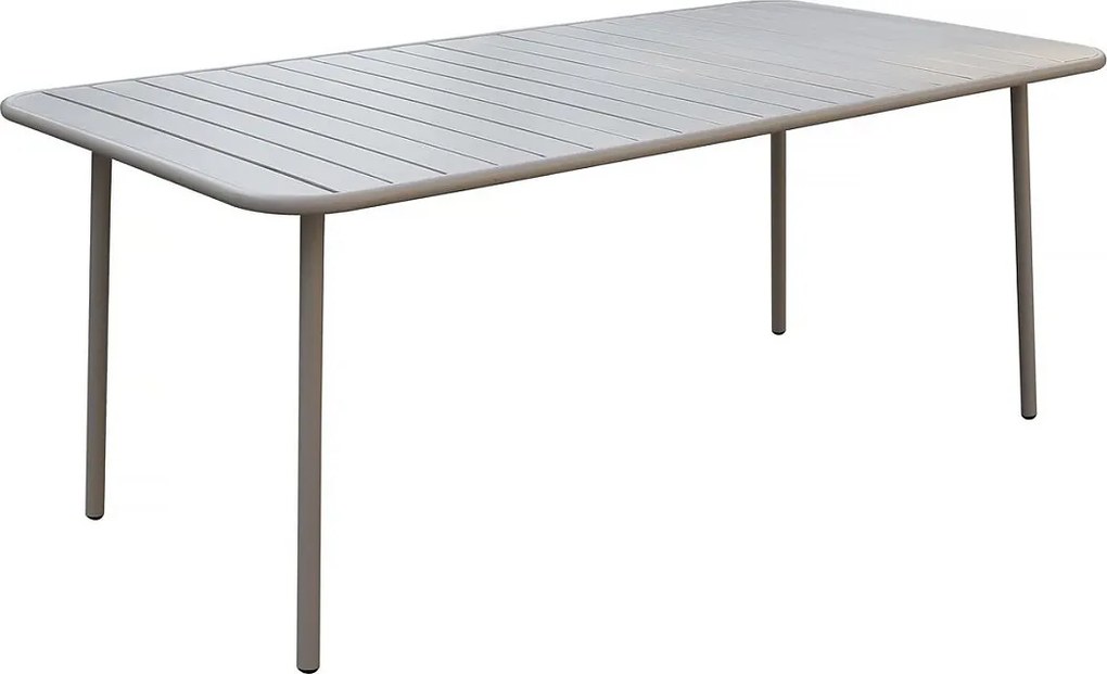Stół ogrodowy metalowy "Bilbao" - 180 x 90 x 71 cm - Taupe