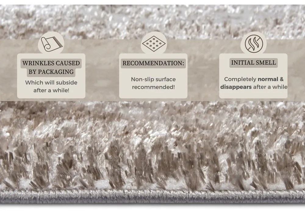 Dywan w beżowo-srebrnym kolorze 67x120 cm Shine Classic – Hanse Home