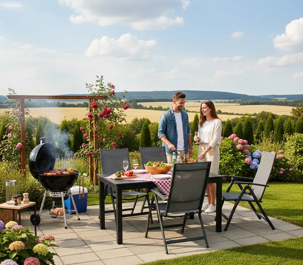 Doppler EXPERT ACTIVE ogrodowy zestaw wypoczynkowy 4+1 szary