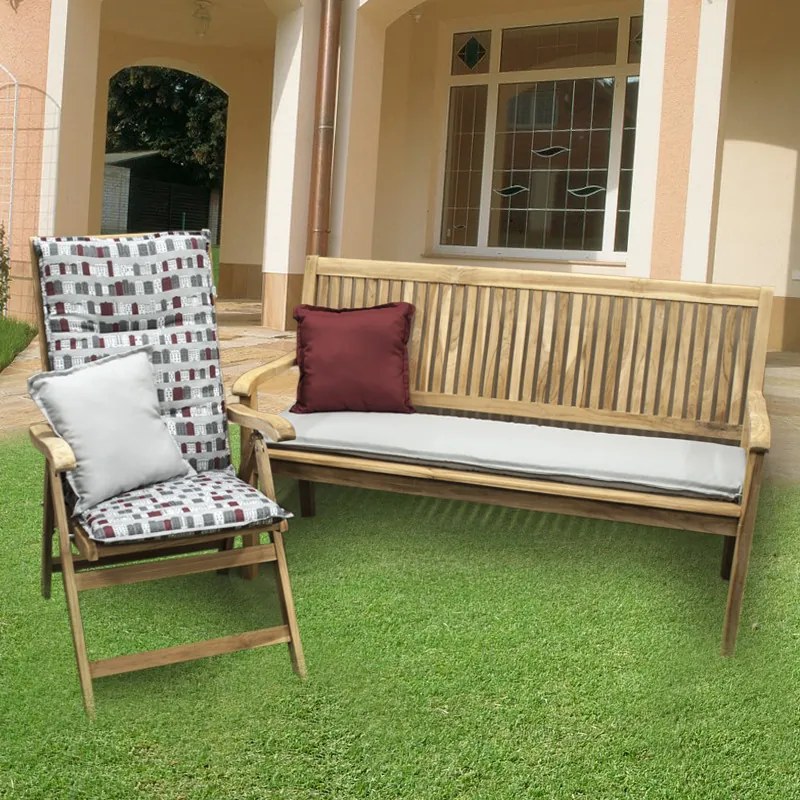 Doppler HIT UNI poduszka na ławkę trzyosobową szara