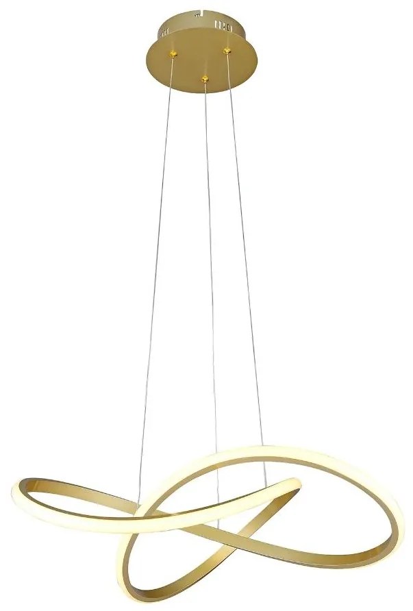 Lampa nowoczesna LED wisząca sufitowa pierścienie AT61-ESL-Gold