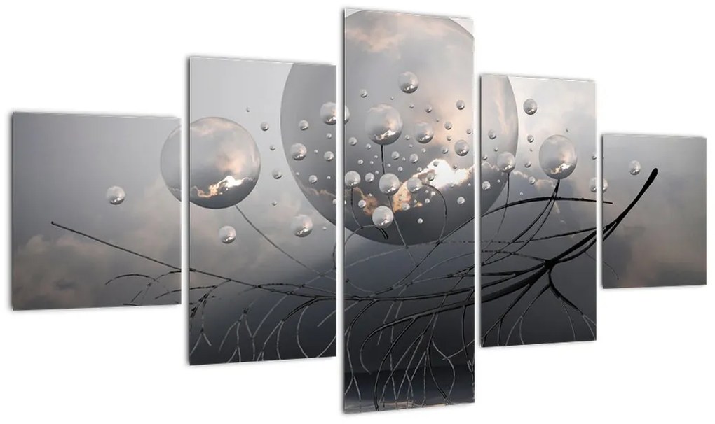 Obraz abstrakcyjnych kul (125x70 cm)