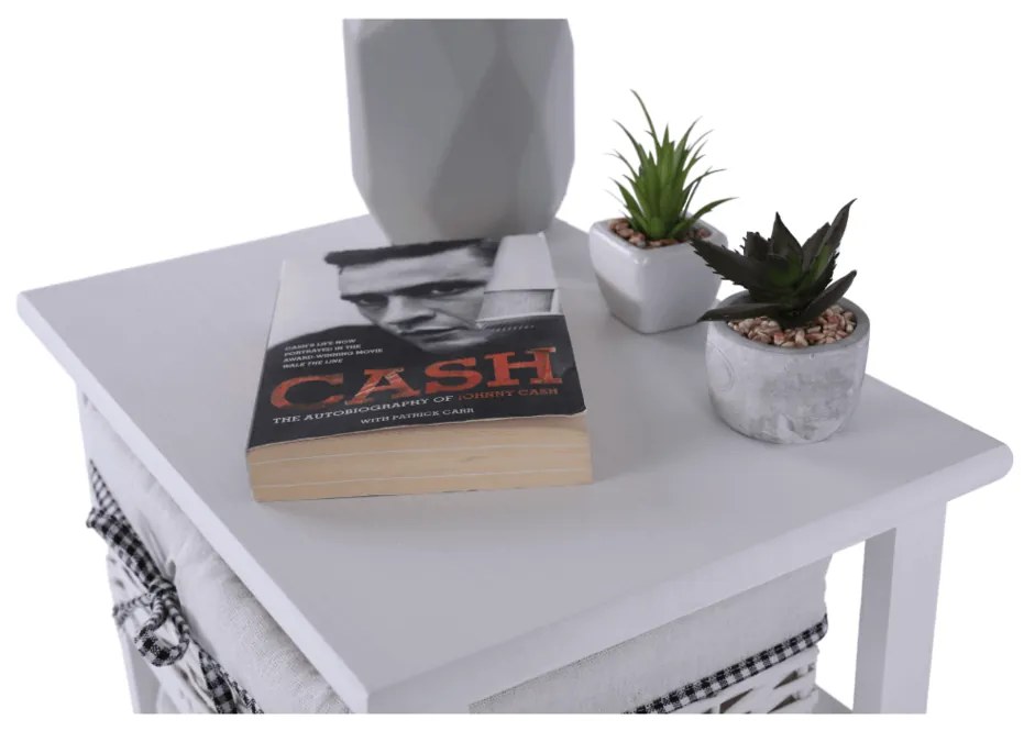 Komoda Ruby biały, 73 cm