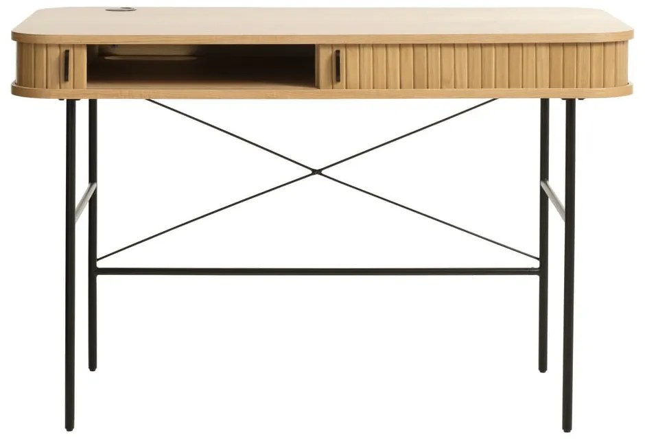 Biurko w dekorze dębu 60x120 cm Nola – Unique Furniture