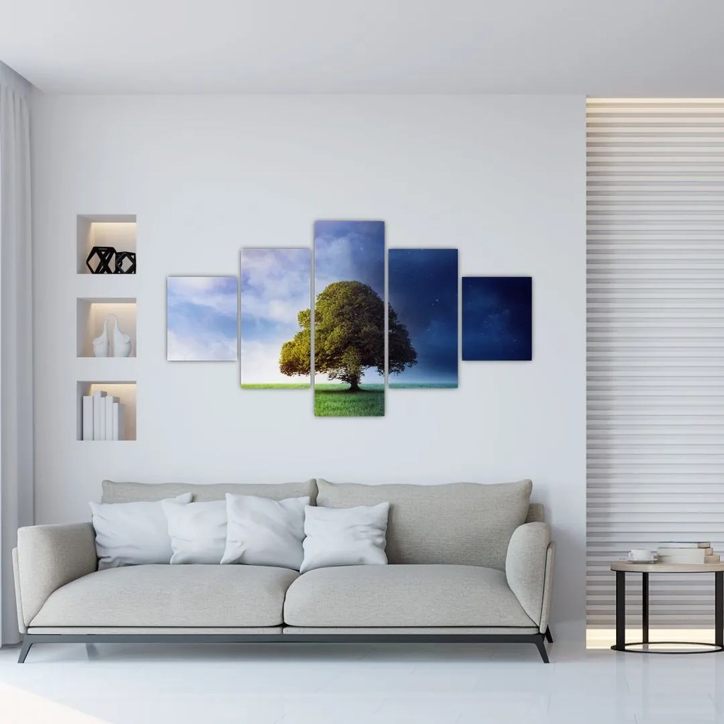 Obraz - Dzień i noc (125x70 cm)