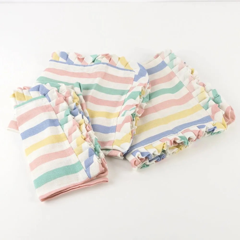 Serwetki zestaw 4 szt. lniane Multi Stripe – Meri Meri