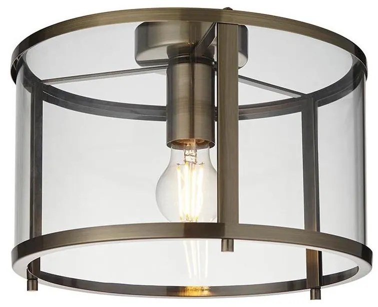 Endon 103112 - Oprawa sufitowa HOPTON 1xE27/10W/230V matowy chrom