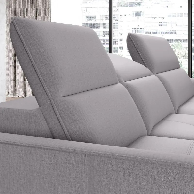 Narożnik MURILLO S Mini z elektryczną regulacją siedziska Lewostronny w tkaninie VOGUE 14 WERSAL