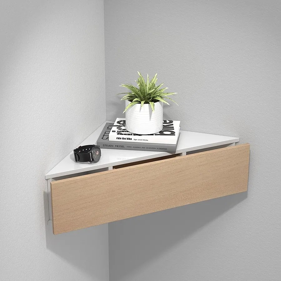 Narożna półka ścienna szuflada nocny stół UsalS